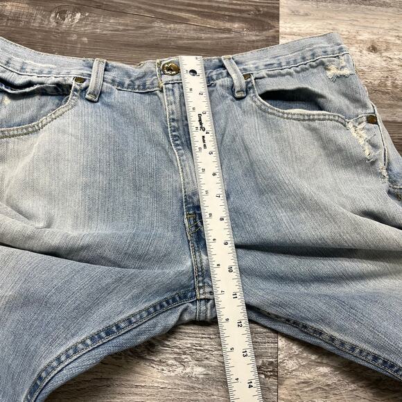 2000s Levis Silver Tab Faded Light Wash Blue Mens 35x30 Skater Bootcut Jeans Y2K - Picture 11 of 14